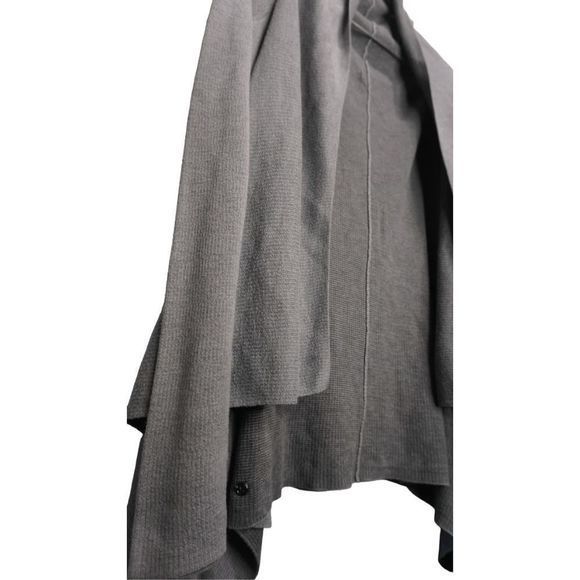 Lululemon 4 Gray Boolux Cashmere Angora Reflection Wrap‎ Cardigan Reversible Top - Picture 8 of 8